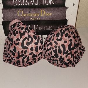 PINK Victoria's Secret Animal Print, Pink and Black Bra